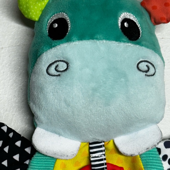 Infantino Baby Teething Toy Crinkle Cuddly Hippo Infant Teether For Your Baby! - Picture 3 of 11